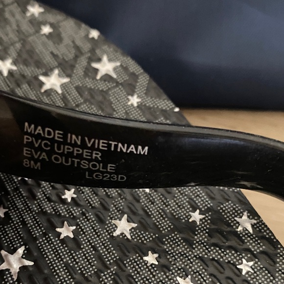 Michael Kors Black Starry Flip Flops - Picture 5 of 5